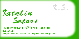 katalin satori business card